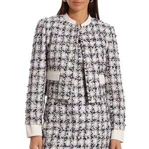AVEC LES FILLES Cropped Tweed Jacket NWT Size 14 Runs Small
